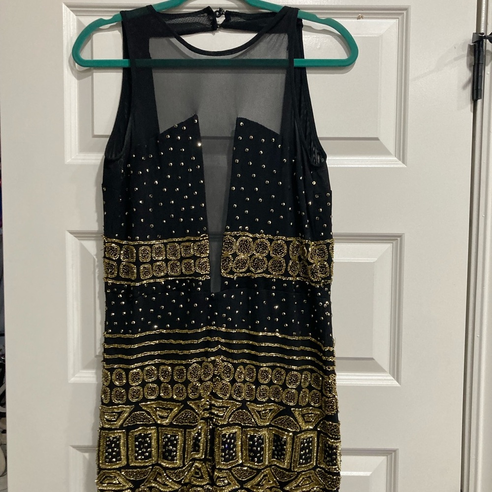 ASOS Black and Gold Mini Dress